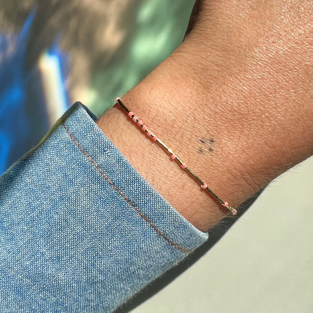 liquid gold bracelet (pink)