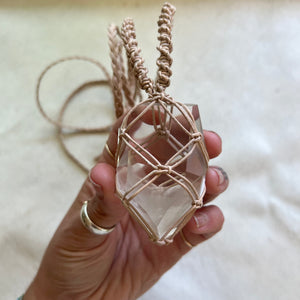 clear quartz with inclusions talisman (natural)