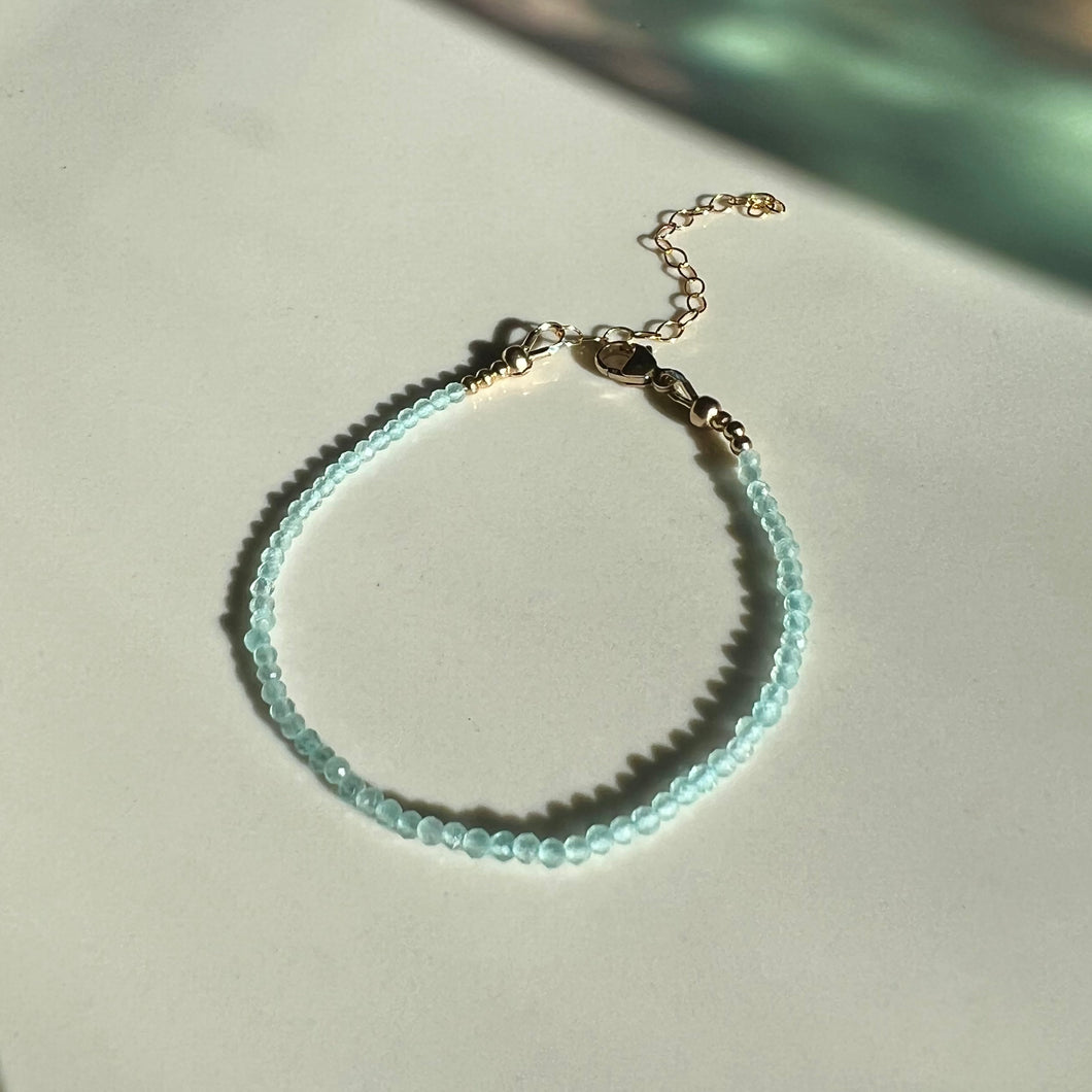 aquamarine gemstone bracelet