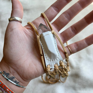 clear quartz traveler (white/honey)