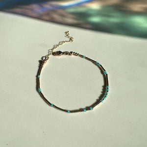 liquid gold bracelet (blue)