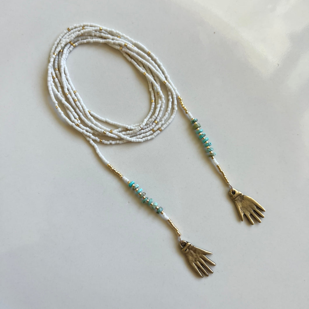 helping hands lariat (turquoise)