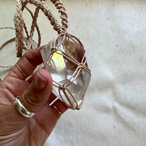 clear quartz with inclusions talisman (natural)