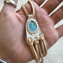 Load image into Gallery viewer, larimar horizon necklace (ivory)