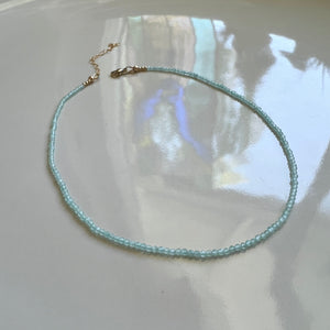 aquamarine gemstone choker