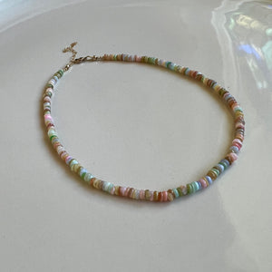 pearlescent shell choker