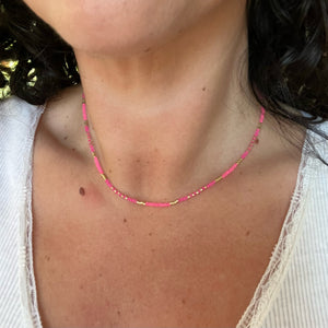 ibiza necklace (pink)