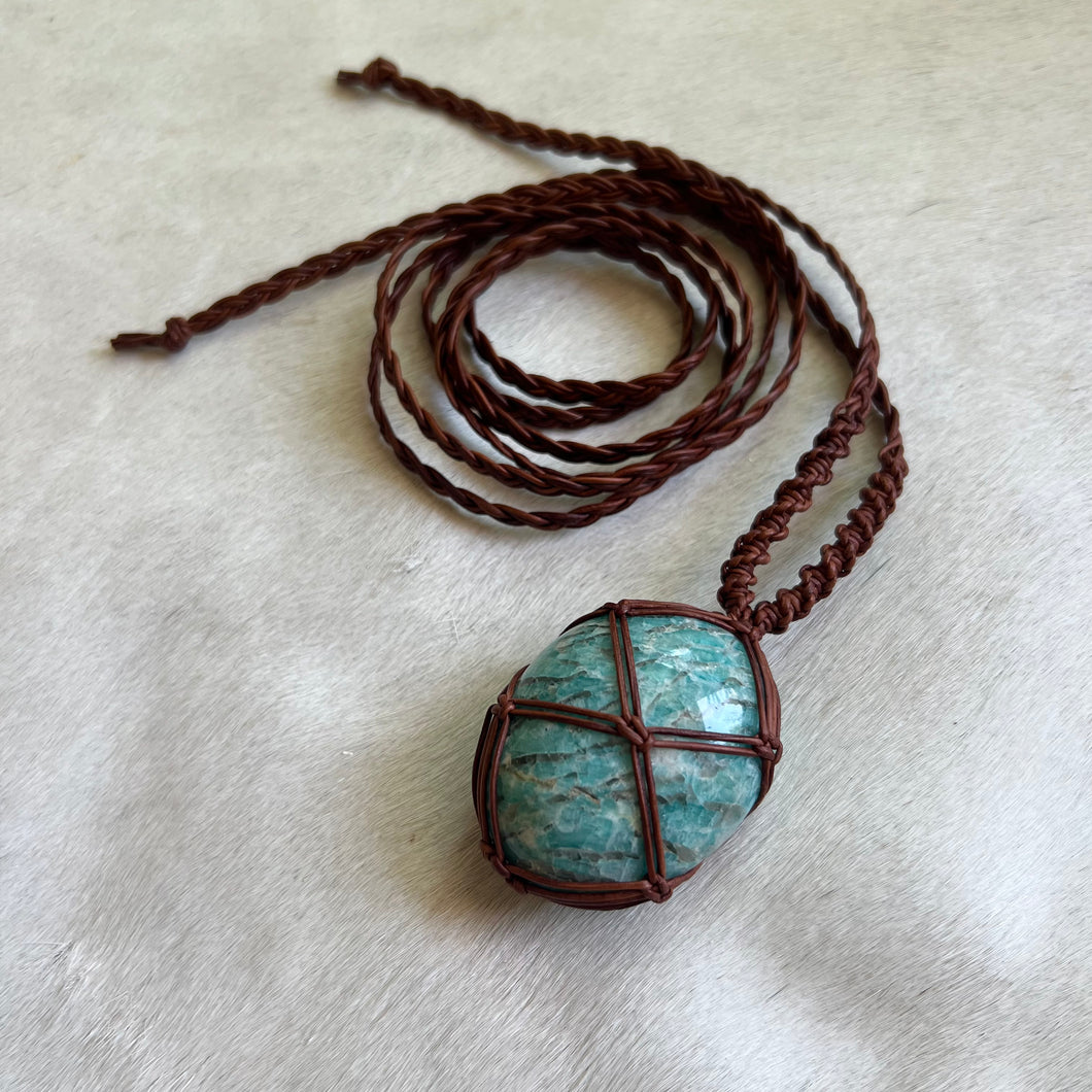 amazonite talisman (brown)