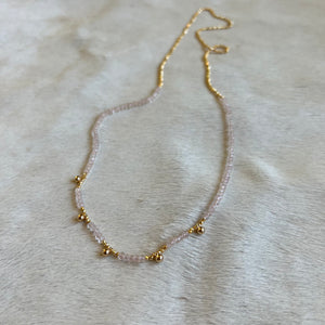 sol necklace (rose quartz)