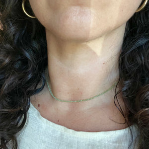 peridot gemstone choker