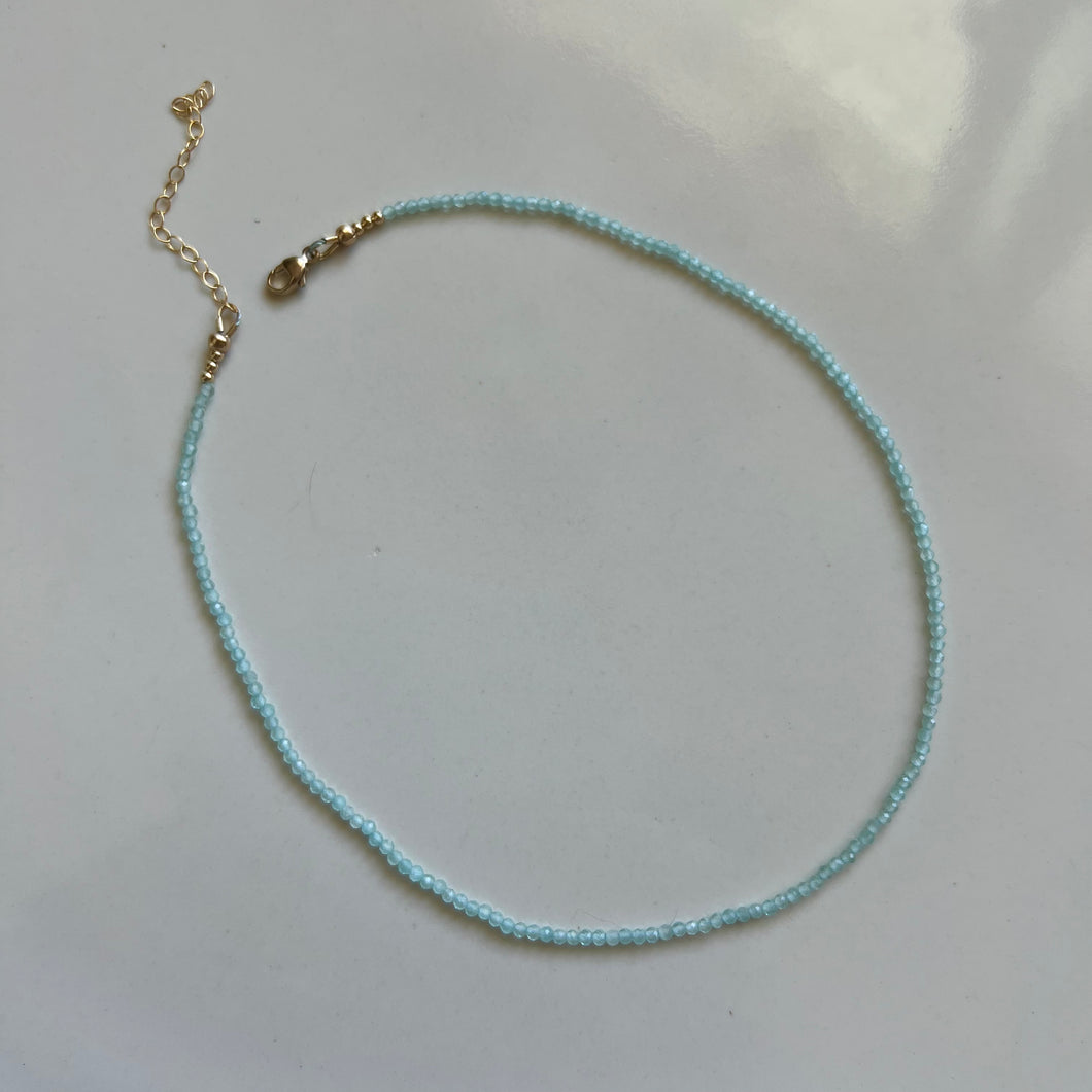 aquamarine gemstone choker