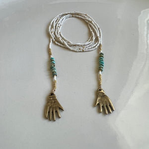 helping hands lariat (turquoise)
