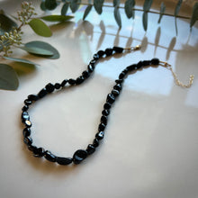 Load image into Gallery viewer, black tourmaline pebble necklace