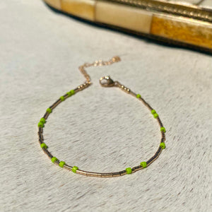 liquid gold bracelet (lime)