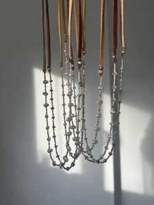 sayulita necklace (turquoise/cognac)
