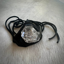 Load image into Gallery viewer, herkimer diamond horizon bracelet (black)