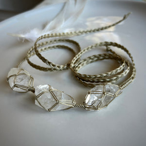 clear quartz dissent collar (champagne)