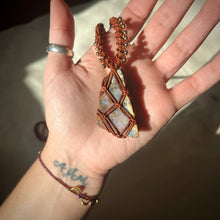 Load image into Gallery viewer, boulder opal talisman (brown with gold)