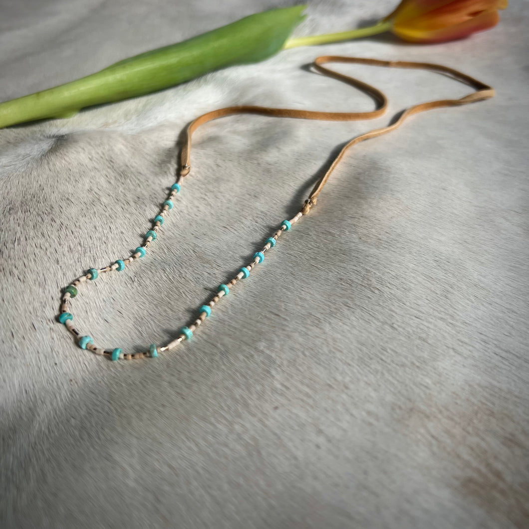 sayulita necklace (turquoise/ivory)