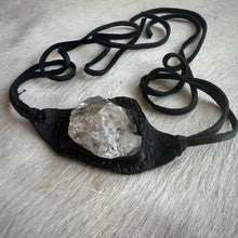 Load image into Gallery viewer, herkimer diamond horizon bracelet (black)