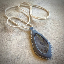 Load image into Gallery viewer, tourmalated quartz horizon necklace