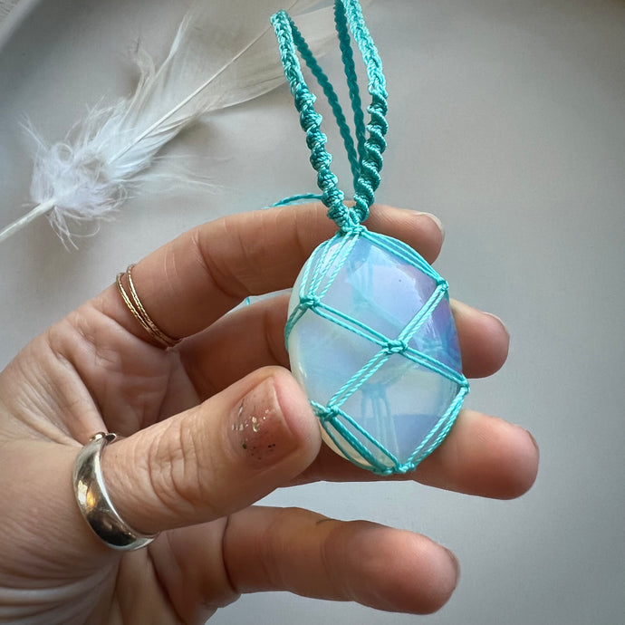 opalite talisman (aqua)