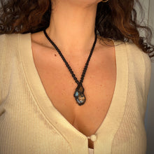 Load image into Gallery viewer, boulder opal talisman (black)
