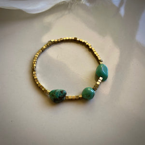 cinch bracelet (turquoise nuggets)