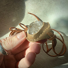 Load image into Gallery viewer, herkimer diamond horizon bracelet (tan)
