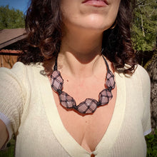 Load image into Gallery viewer, rose quartz dissent collar (black)