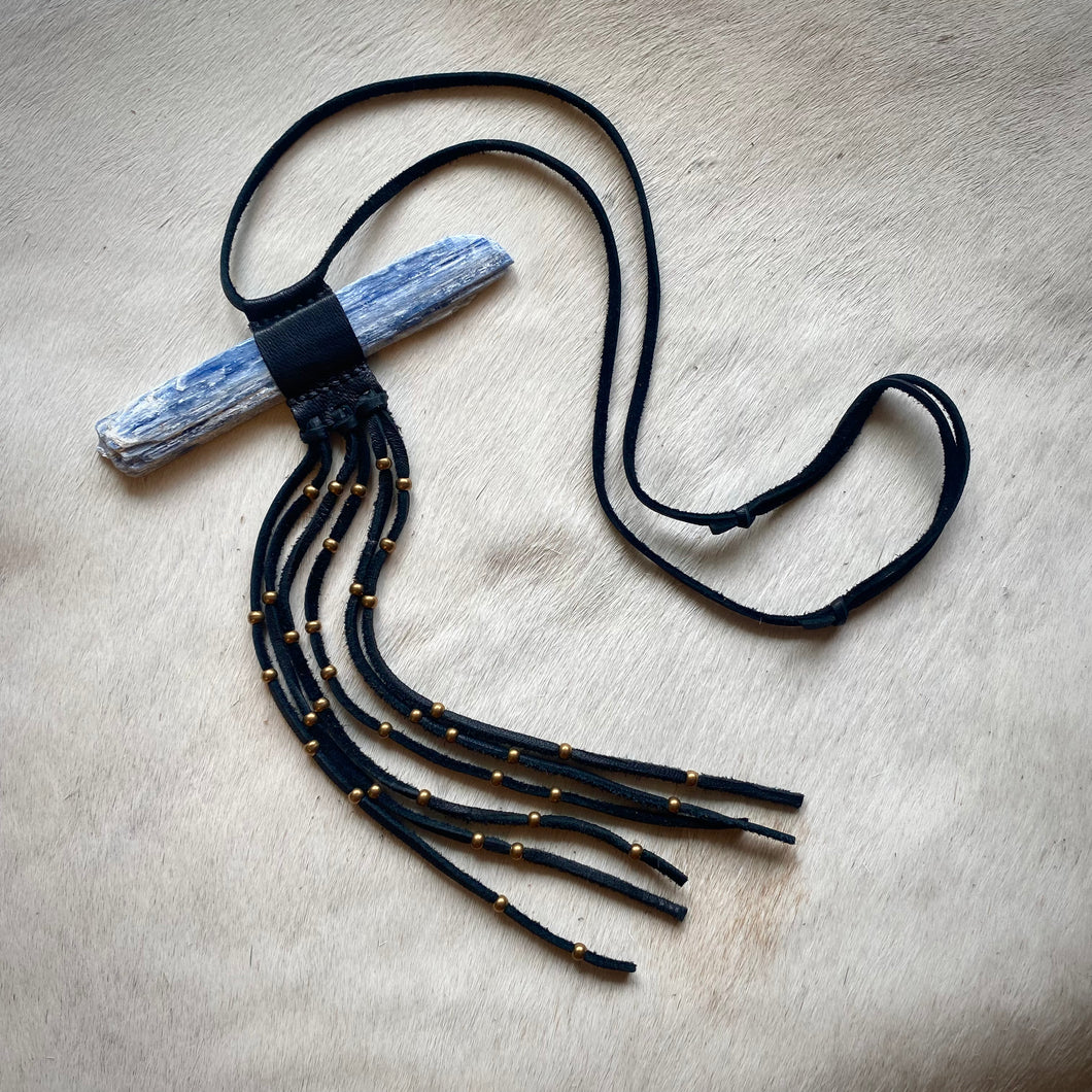 blue kyanite sunrise necklace