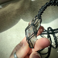 Load image into Gallery viewer, herkimer diamond talisman (black)