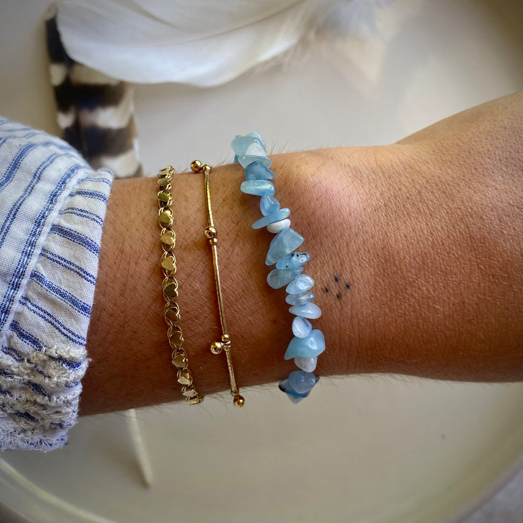 easy bracelet (aquamarine)