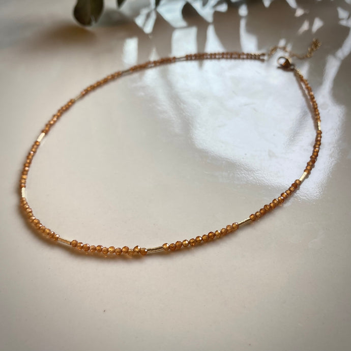 sloane choker (hessonite garnet)