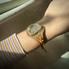 Load image into Gallery viewer, herkimer diamond horizon bracelet (tan)