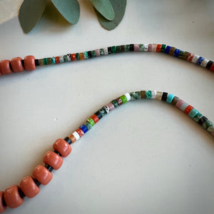 multi stone funky necklace