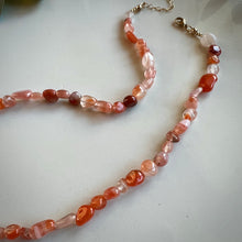 Load image into Gallery viewer, carnelian pebble necklace