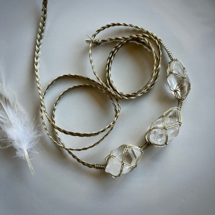 clear quartz dissent collar (champagne)