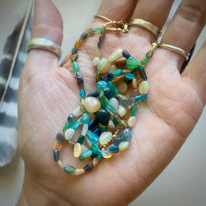 pebble opal necklace - 16”