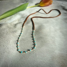 Load image into Gallery viewer, sayulita necklace (turquoise/cognac)