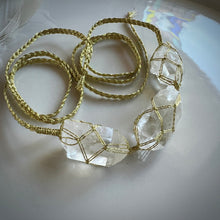 Load image into Gallery viewer, clear quartz dissent collar (gold)