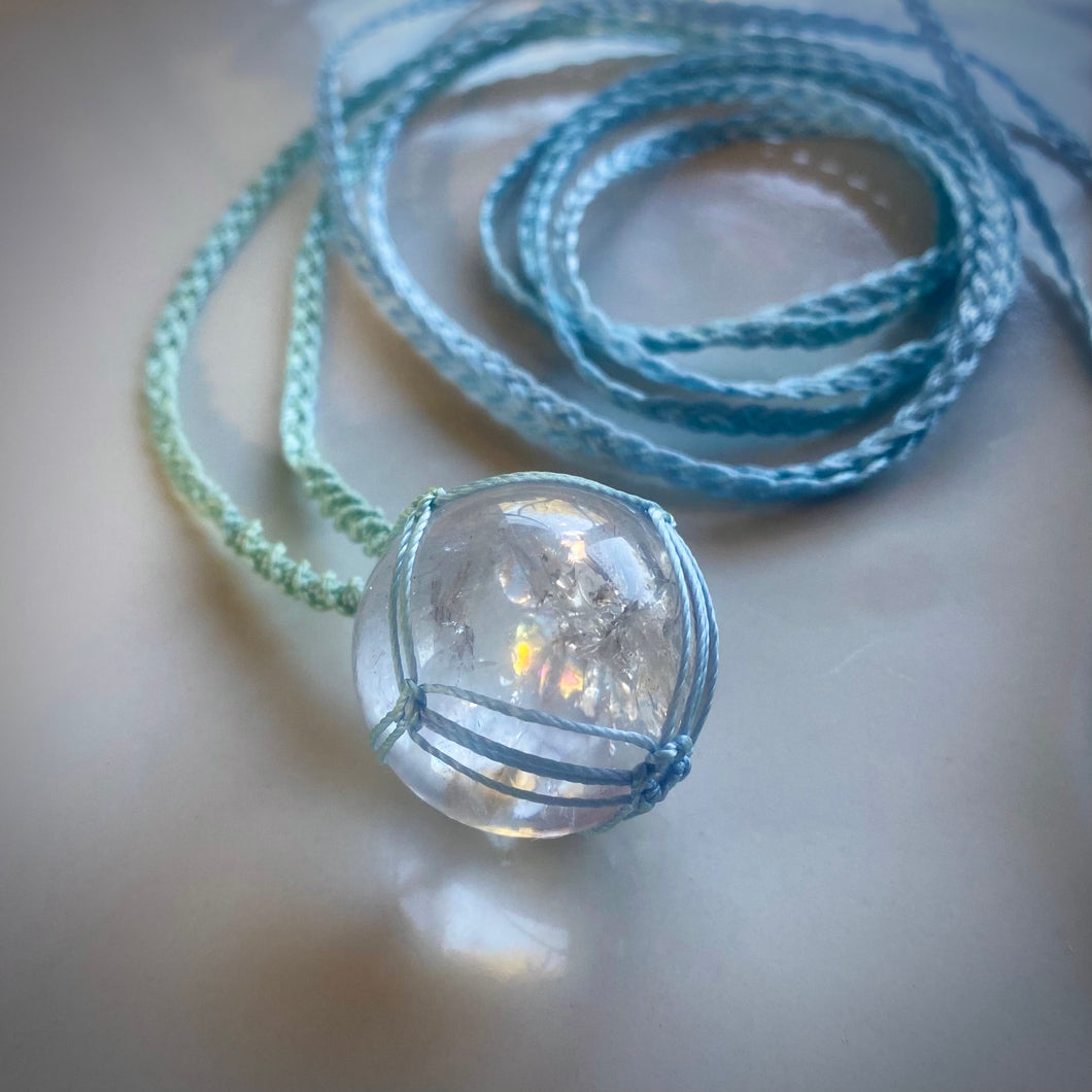 clear quartz talisman (aqua)