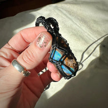 Load image into Gallery viewer, boulder opal talisman (black)
