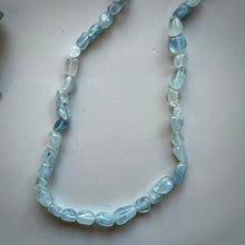 Load image into Gallery viewer, aquamarine pebble necklace