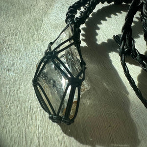 herkimer diamond talisman (black)
