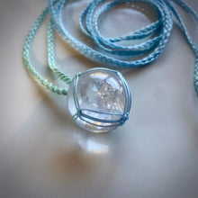 Load image into Gallery viewer, clear quartz talisman (aqua)