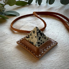 Load image into Gallery viewer, dalmation jasper pyramid horizon necklace