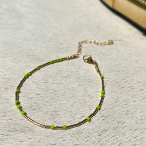 liquid gold bracelet (lime)