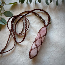 Load image into Gallery viewer, rose quartz talisman