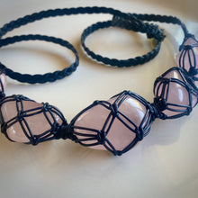 Load image into Gallery viewer, rose quartz dissent collar (black)